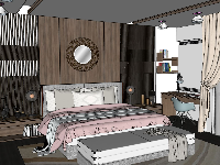 thiết kế nội thất phòng ngủ sketchup,phòng ngủ model su,file phòng ngủ su,mẫu phòng ngủ hiện đại