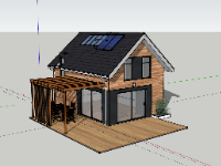 thiết kế nhà cấp 4,nhà cấp 4,nhà cấp 4 sketchup,sketchup nhà cấp 4