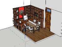 sketchup nội thất,nội thất phòng làm việc,phòng làm việc,phòng làm việc sketchup,thiết kế nội thất sketchup,thiết kế nội thất phòng làm việc