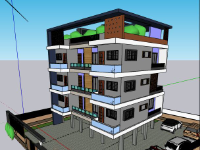 bản vẽ nhà văn phòng,sketchup nhà văn phòng,model su nhà văn phòng