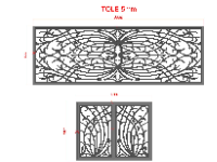 Mẫu vánh ngăn trang trí lá file dxf