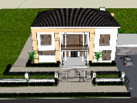 villa su,Mẫu villa su,sketchup villa