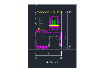 Miễn phí file autocad thiết kế nhà phố 2 tầng 5.2x15.6m