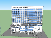 dựng khách sạn cao tầng,file sketchup khách sạn,mẫu sketchup khách sạn cao tầng