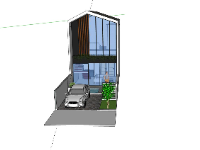 mẫu nhà 2 tầng,sketchup nhà phố 2 tầng,phối cảnh nhà phố 2 tầng,mẫu nhà phố hiện đại