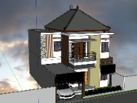 file sketchup biệt thự 2 tầng,biệt thự 2 tầng file sketchup,Model su biệt thự 2 tầng