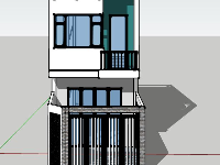 Miễn phí model sketchup nhà phố 3 tầng 4x15.5m