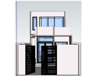 mẫu nhà phố su,file su nhà phố,file nhà phố sketchup