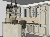sketchup phòng bếp,model su phòng bếp,model sketchup phòng bếp