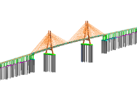 Mô hình Revit cầu dây văng Vàm Cống