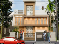 Mode sketchup biệt thự 2 tầng 8.2x15m