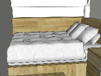 Model 3d sketchup nội thất phòng ngủ 2023