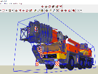 Model 3d sketchup phương tiện thi công (xe tải, máy lu, máy xúc, cần cẩu, máy gạt, xe bê tông)