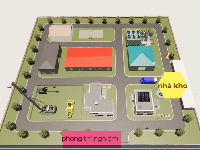 Model 3D thiết kế trạm xử lý cấp nước ngầm (kiến trúc+cảnh quan+công nghệ +thuyết minh+tính toán )