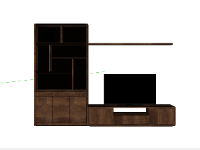 Model 3d tủ kệ tivi phòng ngủ file sketchup