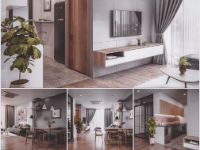 Model 3dmax nội thất căn hộ ( khách bếp)