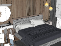 nội thất phòng ngủ,phòng 3d đẹp,thiết kế phòng ngủ sketchup,model phòng ngủ hiện đại