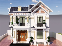 Model file Sketchup biệt thự 2 tầng 2019