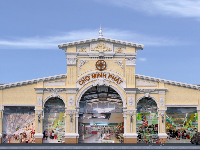 Model mặt tiền cổng chợ Minh Phát Sketchup