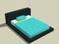 Model mẫu giường ngủ dựng sketchup