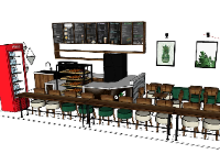 thiết kế quán cafe,mẫu thiết kế quán cafe,Model quán cafe