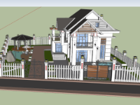 villa,biệt thự villa,mẫu sketchup villa đẳng cấp