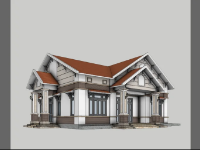 Model nhà cấp 4 kích thước 13x19m