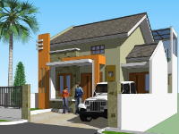 Model nhà cấp 4 kt 3.75x16m