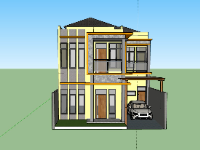 su nhà phố,sketchup nhà phố,su nhà phố 2 tầng,sketchup nhà phố 2 tầng