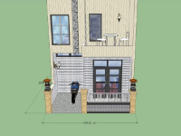 Model nhà phố 3 tầng kt 5x10m
