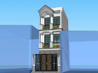 Model nhà phố 3 tầng thiết kế hiện đại 4.3x12m