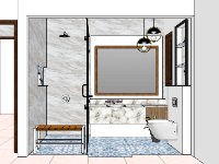 Model nội thất phòng tắm đẹp sketchup