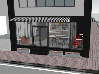 Model quán cafe kt 8x14m