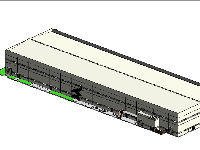 Model Revit 2015 Nhà xưởng công nghiệp 16.4x144.5m