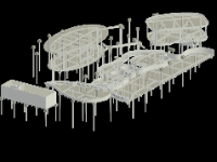 Model revit 2024 kiến trúc kết cấu các hạng mục hồ bơi(kết cấu dầm+mặt bằng+phối cảnh)