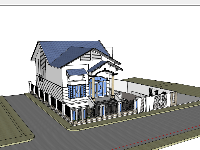 biệt thự vườn,Sketchup biệt thự hiện đại,biệt thự hiện đại,Sketchup biệt thự vườn