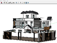 biệt thự 2 tầng,nhà biệt thự,Sketchup