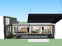 Model Sketchup 2019 biệt thự 1 tầng (ren như demo)