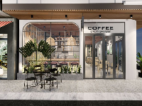 Model Sketchup 2020 nội thất quán coffee