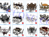 Model Sketchup 28 bộ bàn ghế nội thất anh em tham khảo