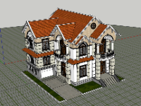 Model 3d biệt thự 2 tầng,file sketchup 3d biệt thự 2 tầng,file sketchup biệt thự 2 tầng,3d biệt thự 2 tầng