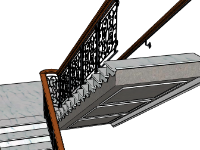 Model sketchup 3d lan can cầu thang