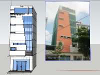 Model sketchup 3d tòa nhà phòng khám da liễu pleiku