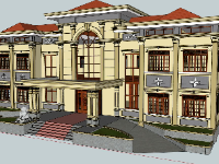 dựng bao cảnh nhà làm việc,Model su nhà làm việc,file sketchup nhà làm việc,mẫu nhà làm việc sketchup,mẫu sketchup nhà làm việc