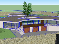 Model sketchup biệt thự 1 tầng hiện đại nhất