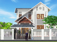 Model Sketchup biệt thự 2 tầng 2019