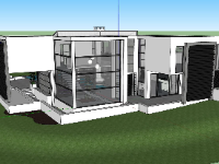 Model sketchup biệt thự 2 tầng 3d