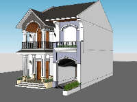 biệt thự 2 tầng,model su biệt thự 2 tầng,file sketchup biệt thự 2 tầng,biệt thự 2 tầng hiện đại