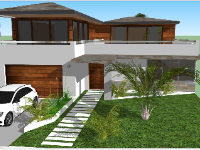 biệt thự sketchup,sketchup biệt thự,Model sketchup biệt thự,sketchup biệt thự 2 tầng