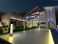 biệt thự sketchup,model su biệt thự 2 tầng,mẫu biệt thự 2 tầng đẹp